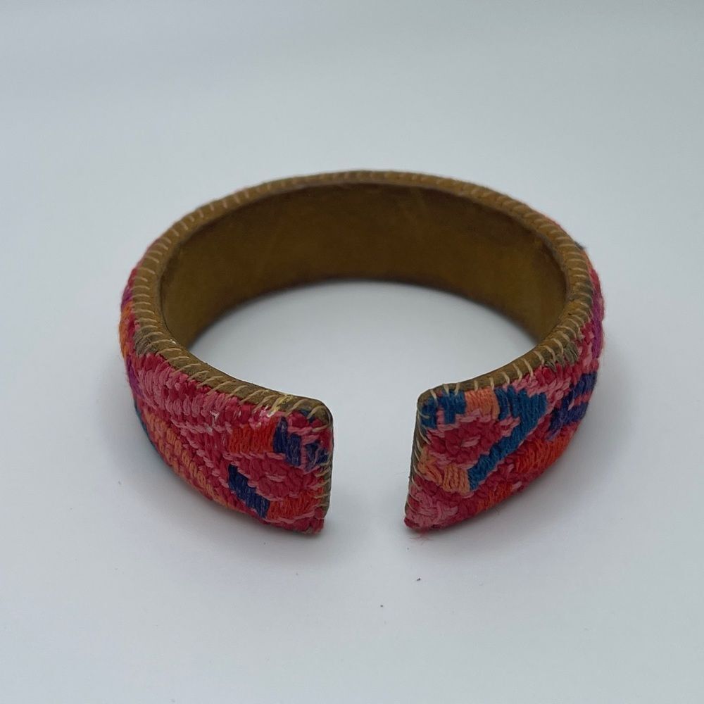Colorful Embroidered Cuff Bracelet - Picture 3 of 4